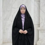چادر جده عربی پاپیون پراکنده مخمل و نگین برند حجاب الزینب