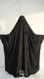چادر جده عربی پاپیون پراکنده مخمل و نگین - Image 7
